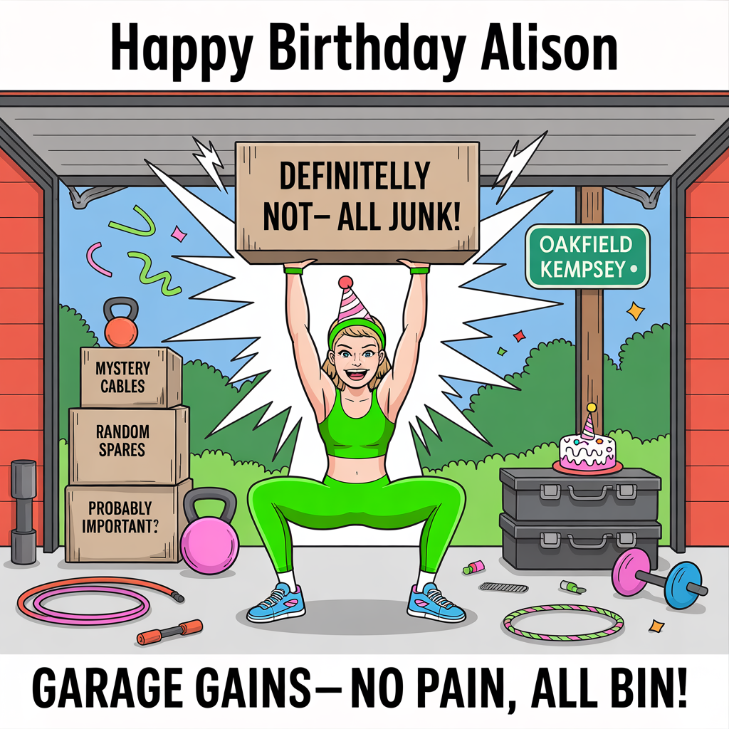 Gym Humor Birthday Cards - Silly Robot Cards, image size:1024x1024