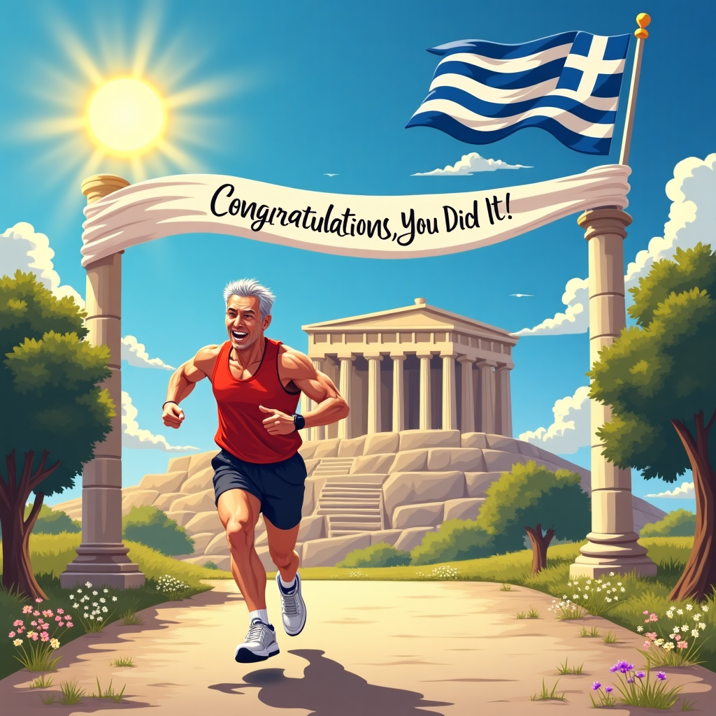 Running Events Congratulations Cards - Silly Robot Cards