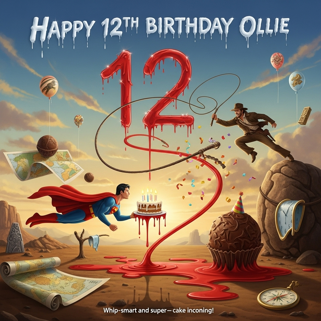 1) Birthday AI Generated Card - Christopher Reeve superman , Indiana ...