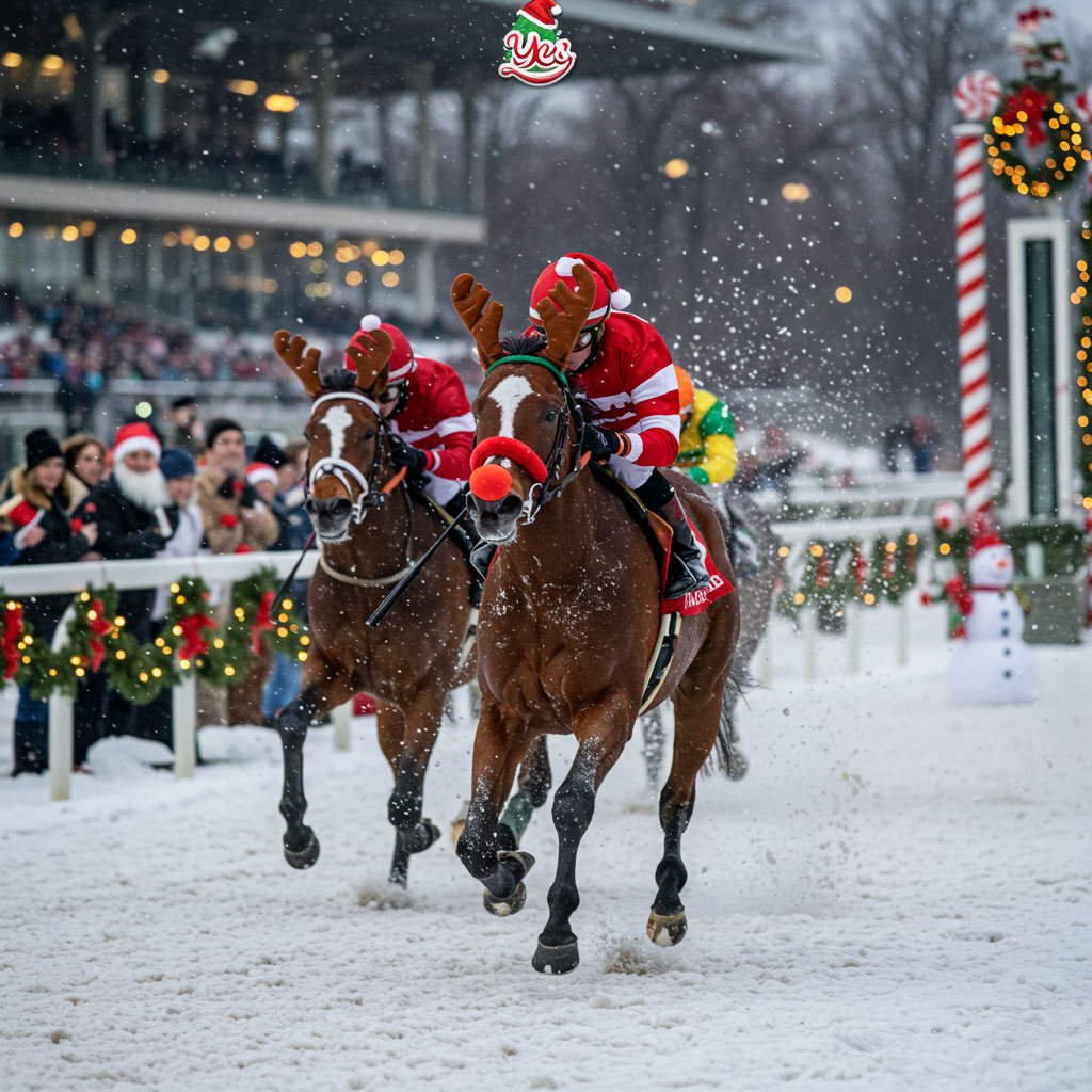 Cristmas Rd Bull Racing Unique Horse Racing Christmas Cards | Perfect for Equine Enthusiasts ...