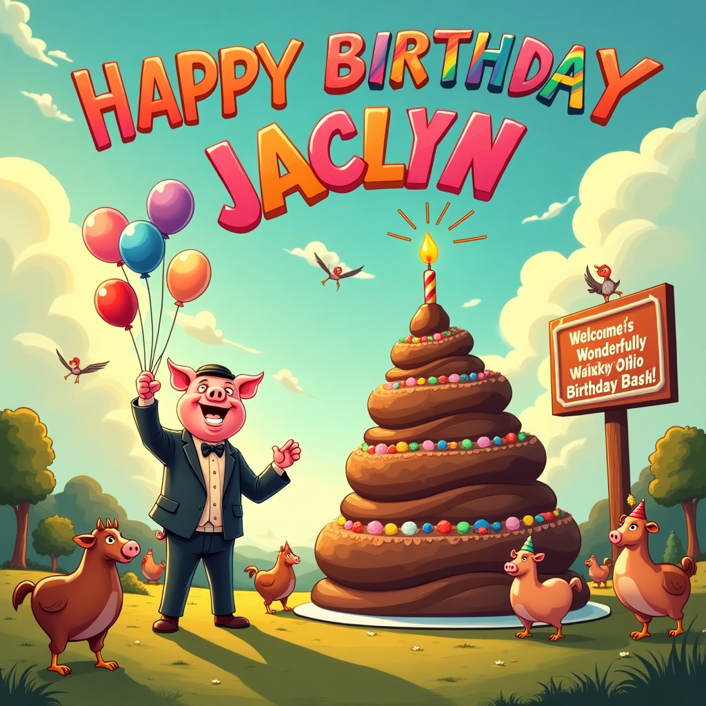 2) Birthday AI Generated Card - John pork, Poop, Ohio, and Poop cake ...