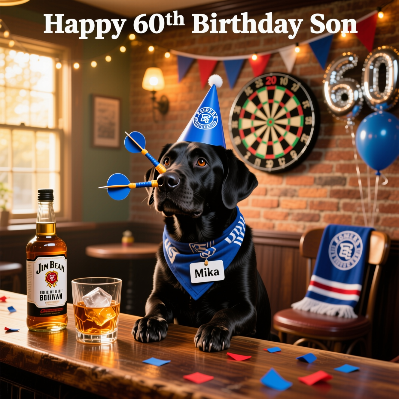 60th Birthday Birthday Cards - Silly Robot Cards, image size:1328x1328