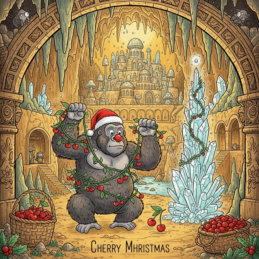 Gorilla Christmas Cards - Silly Robot Cards