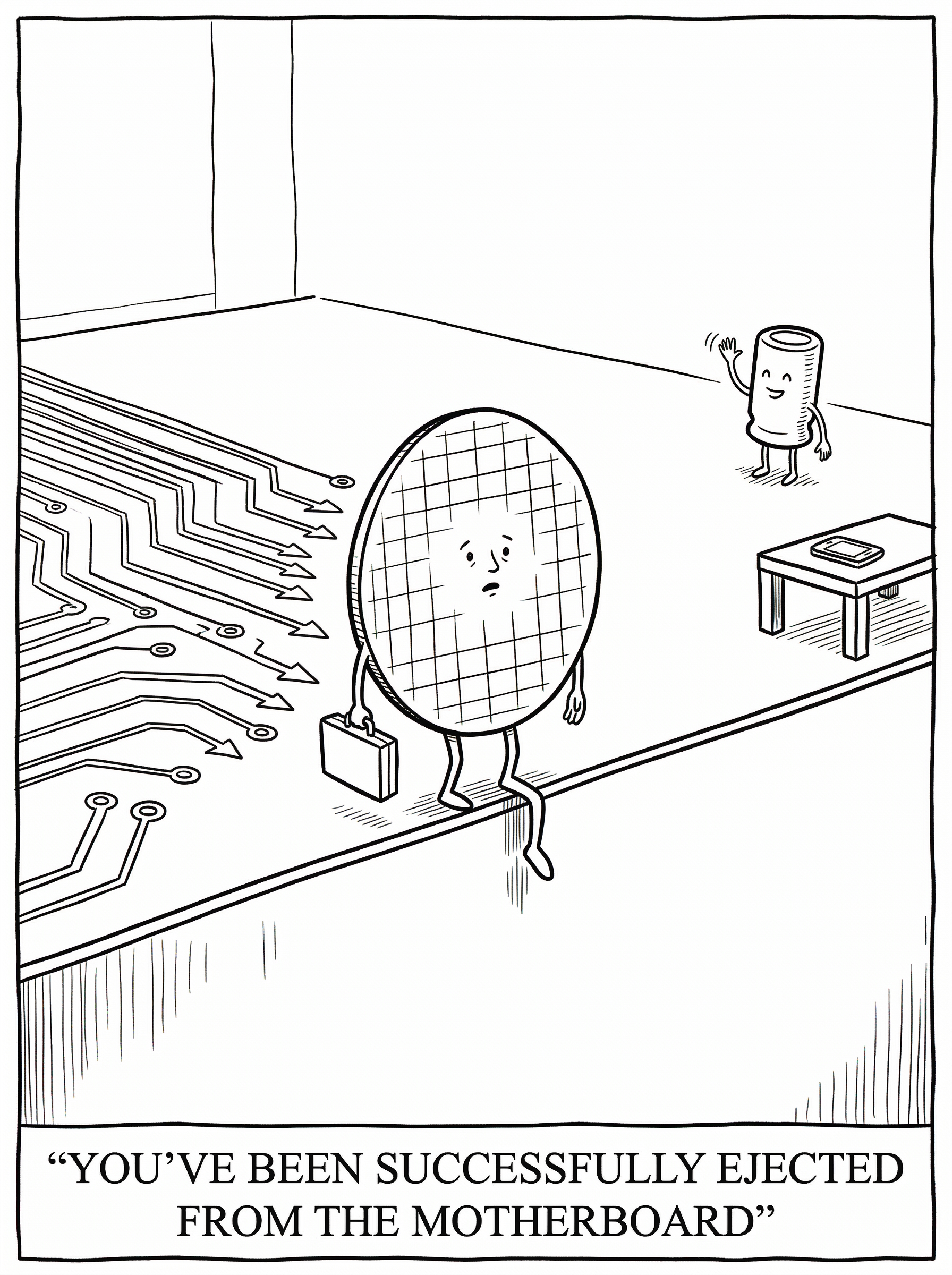 Technology Farewell Cards - Silly Robot Cards