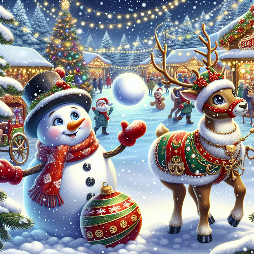Snowball Christmas Cards - Silly Robot Cards, image size:1024x1024