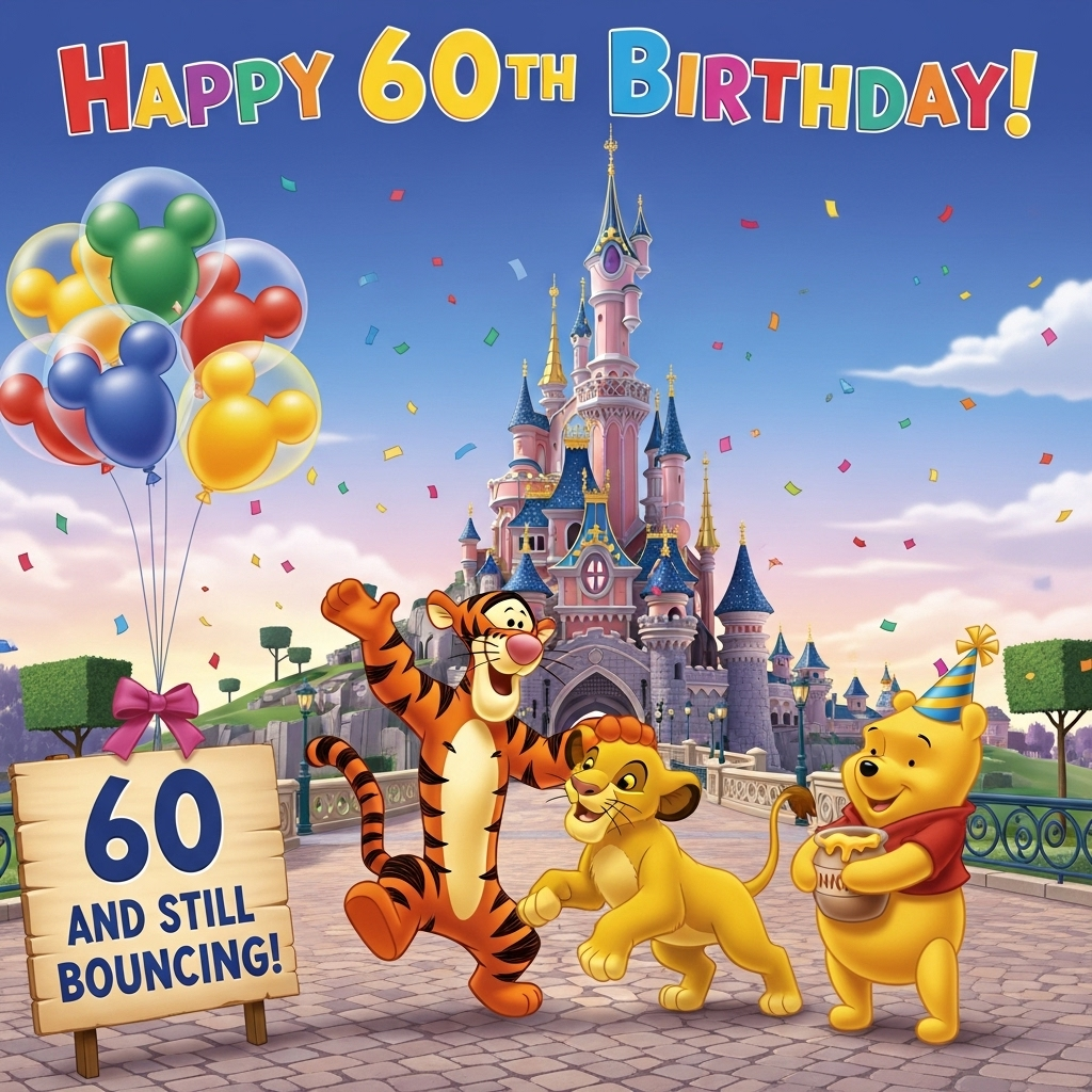 Turning 60 Birthday Cards - Silly Robot Cards