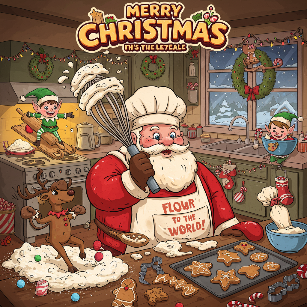 【新品・未開封】アートタペストリー Heartwarming Christmas Cozy Kitchen Christmas Cards - Silly Robot Cards