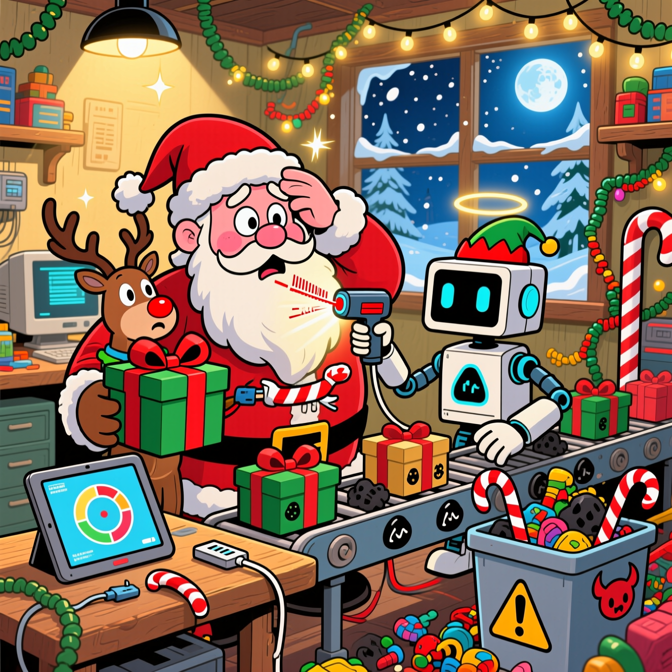 AI and Robot Helpers Christmas Cards - Silly Robot Cards