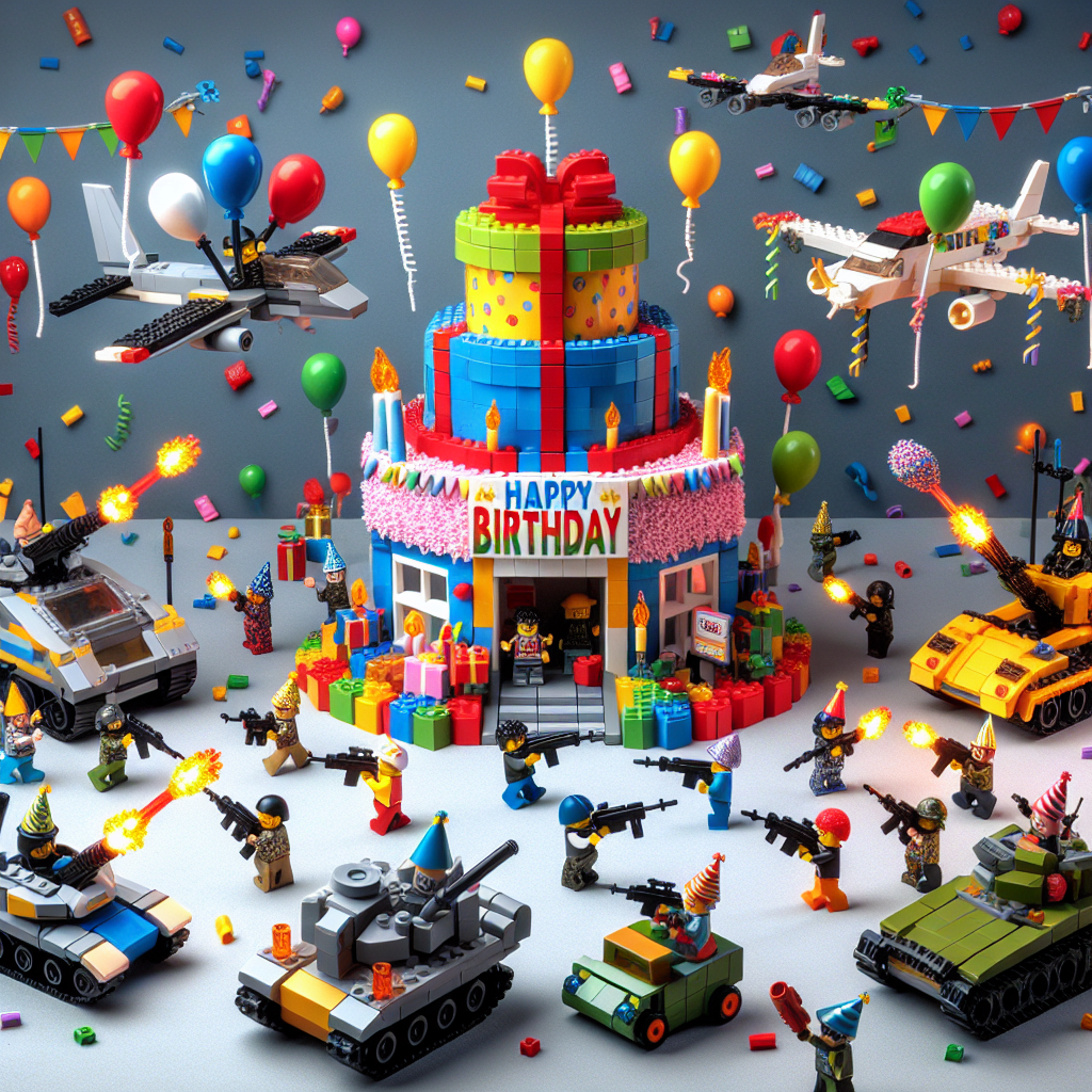 2) Birthday AI Generated Card - Lego, and War (b3c72)