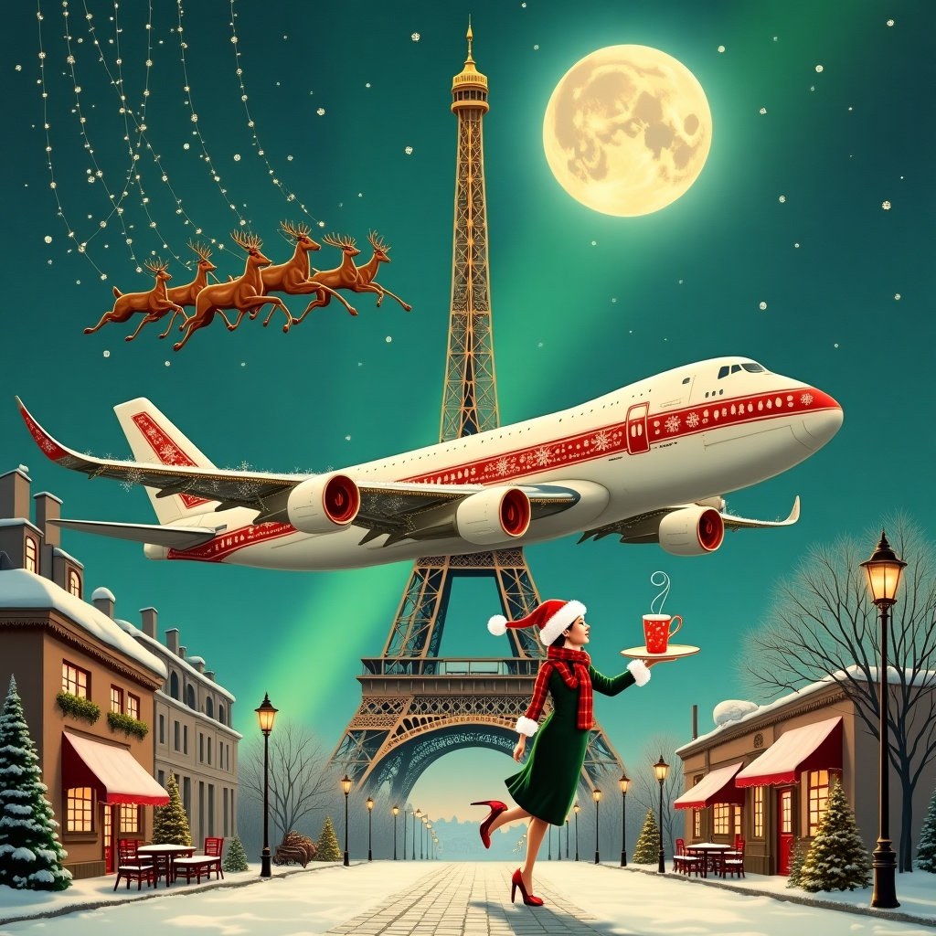 Flight Attendant Christmas Cards - Silly Robot Cards