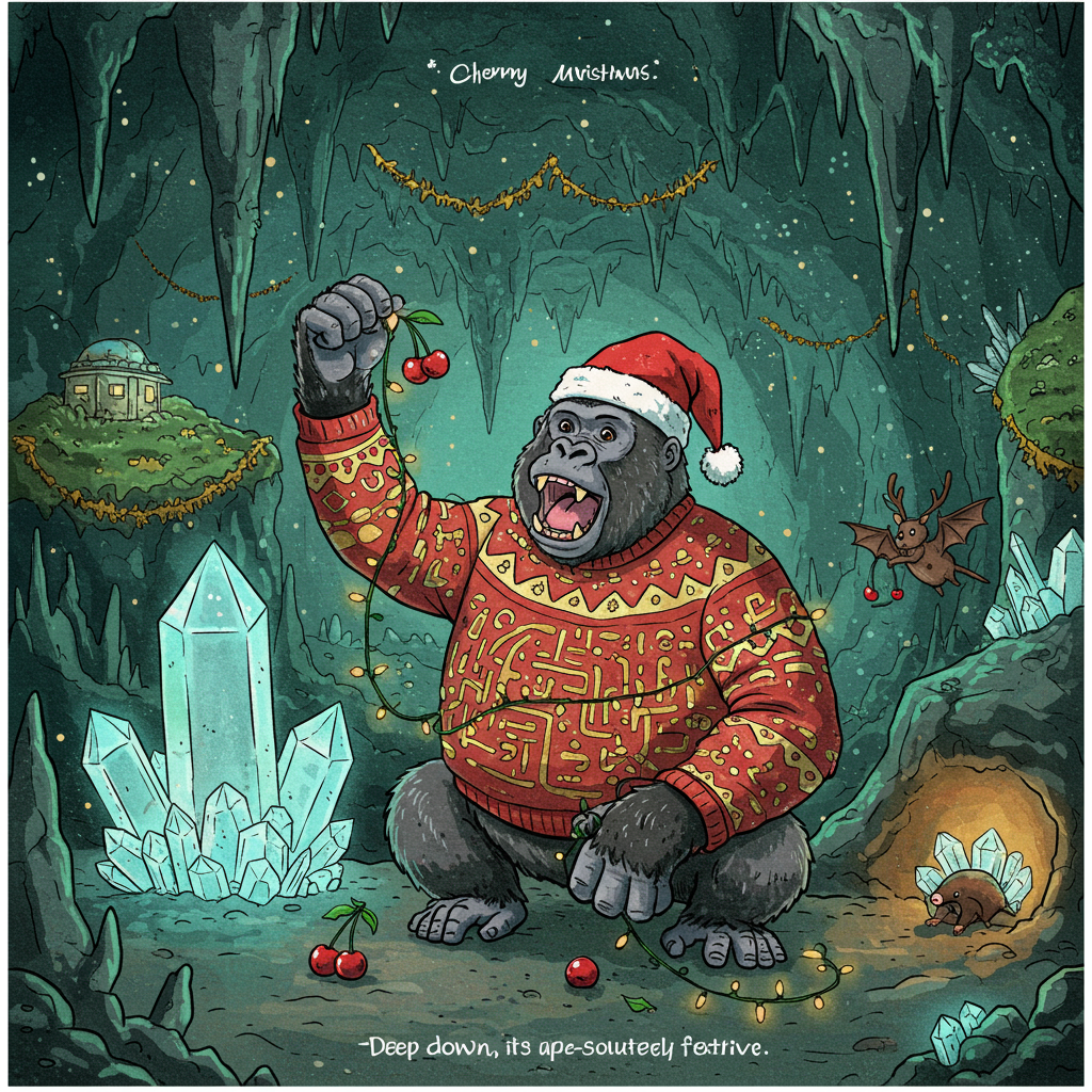 Gorilla Christmas Cards - Silly Robot Cards