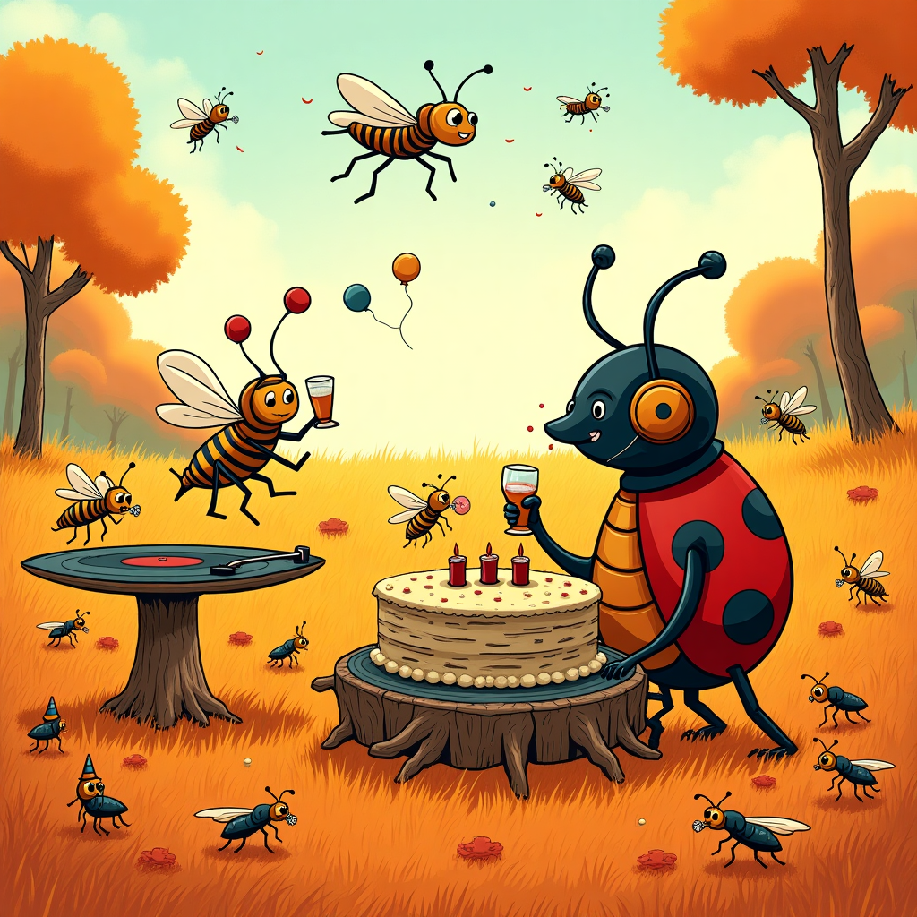 Insect Birthday Cards - Silly Robot Cards