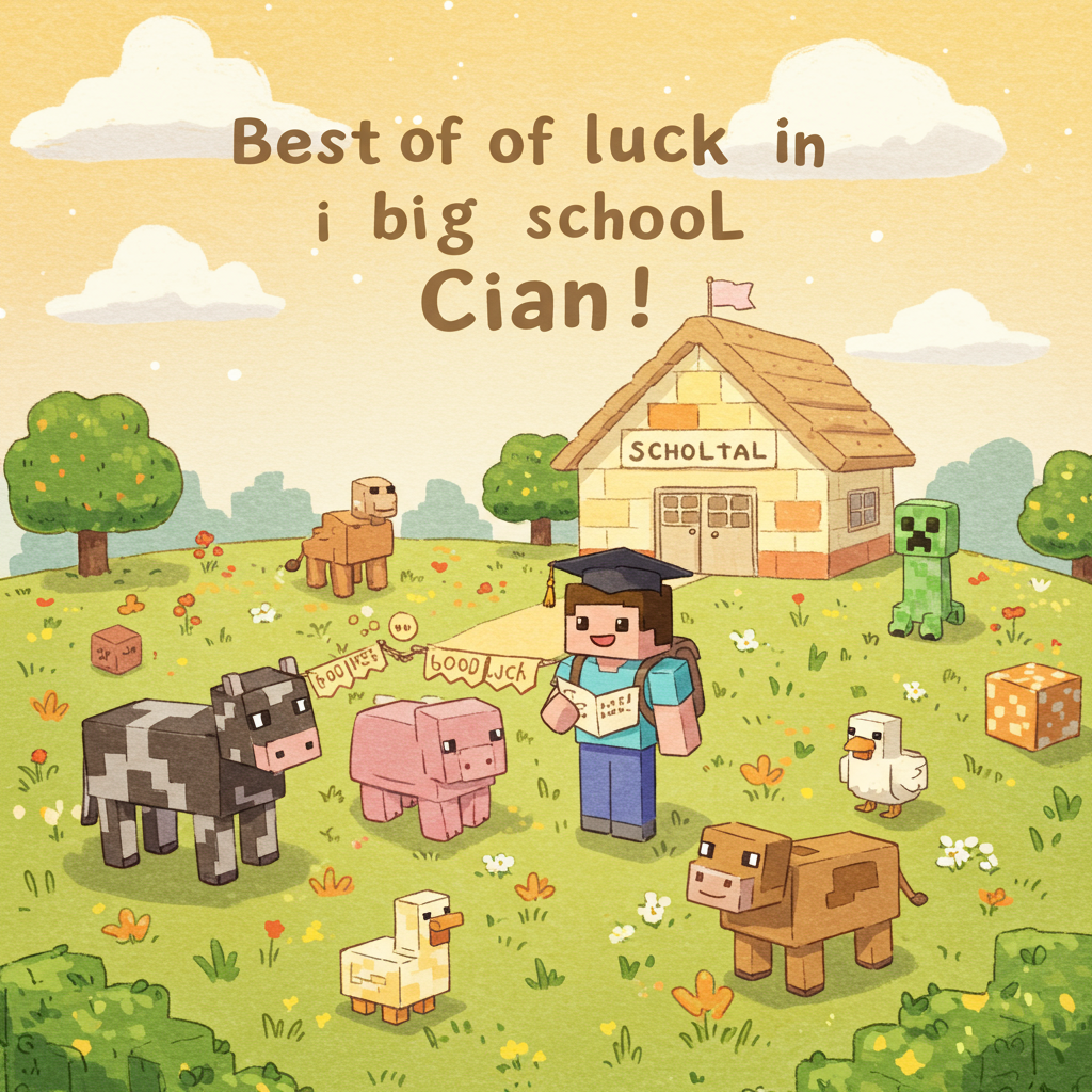 1) Congratulations AI Generated Card - Minecraft , and (e7080)