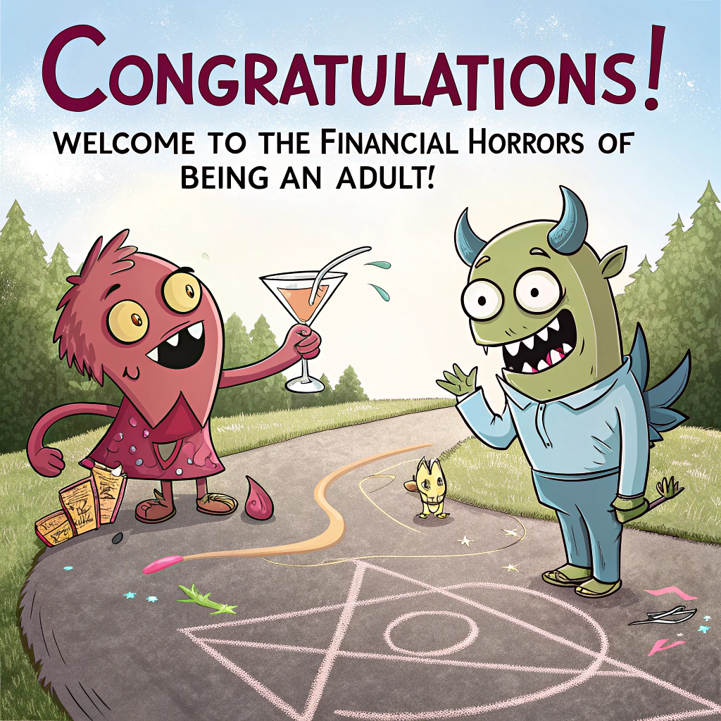 Satanic Imagery Congratulations Cards - Silly Robot Cards