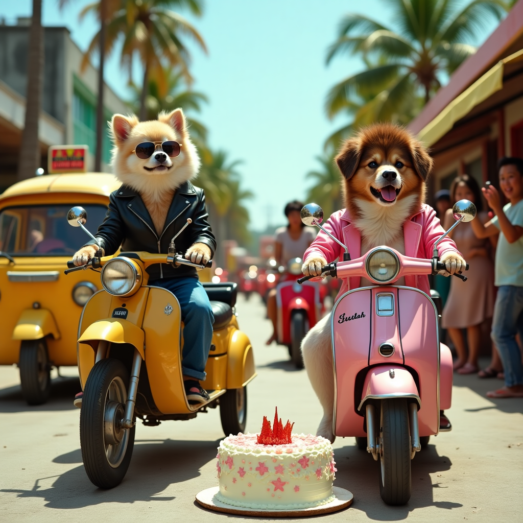 1) Birthday AI Generated Card - Grease 2, Dogs, and Philippines (ed08d)