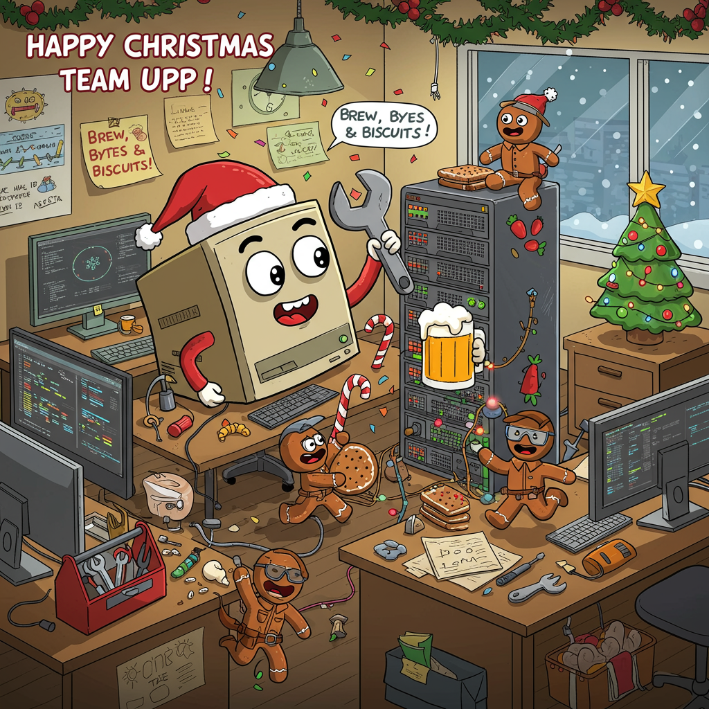 Chistmas Computer Computer Christmas Cards - Silly Robot Cards