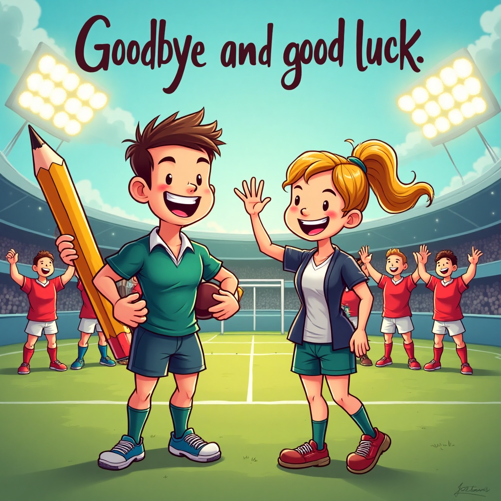 1) Farewell AI Generated Card - Rugby, Teaching, Gym, and (eca2d)