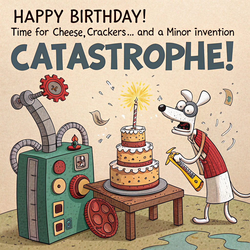 Inventions Birthday Cards - Silly Robot Cards