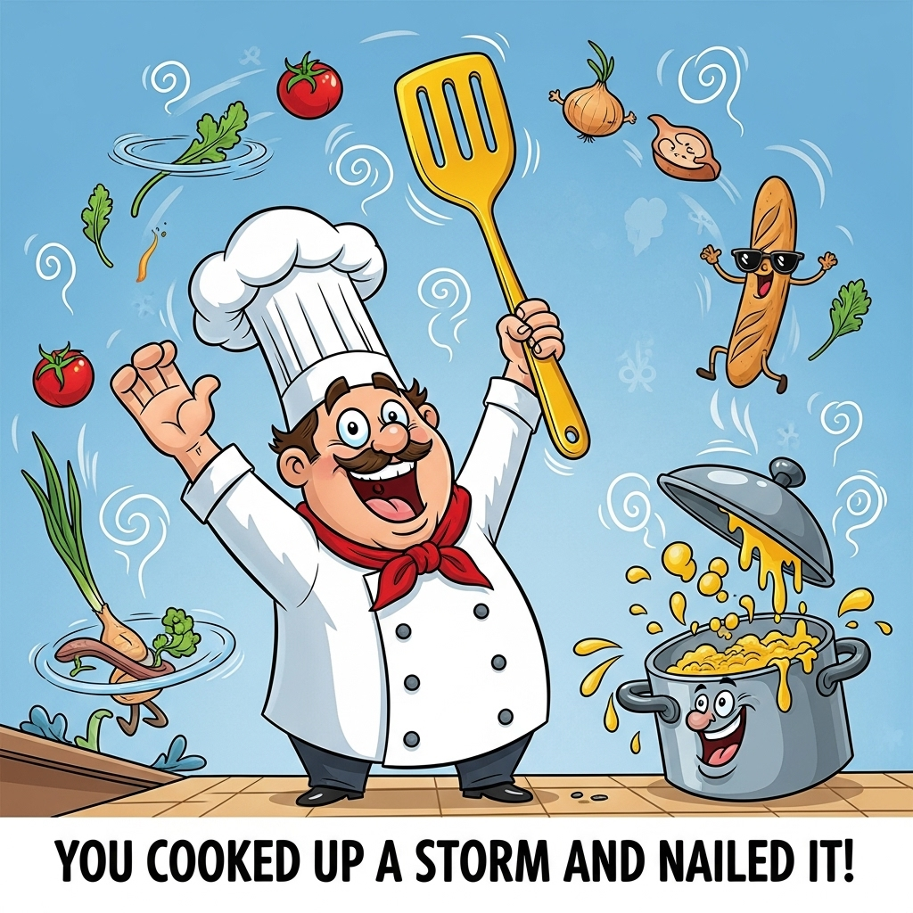 Cooking Congratulations Cards - Silly Robot Cards