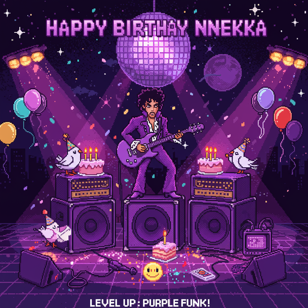 8-bit Style Birthday Cards - Silly Robot Cards