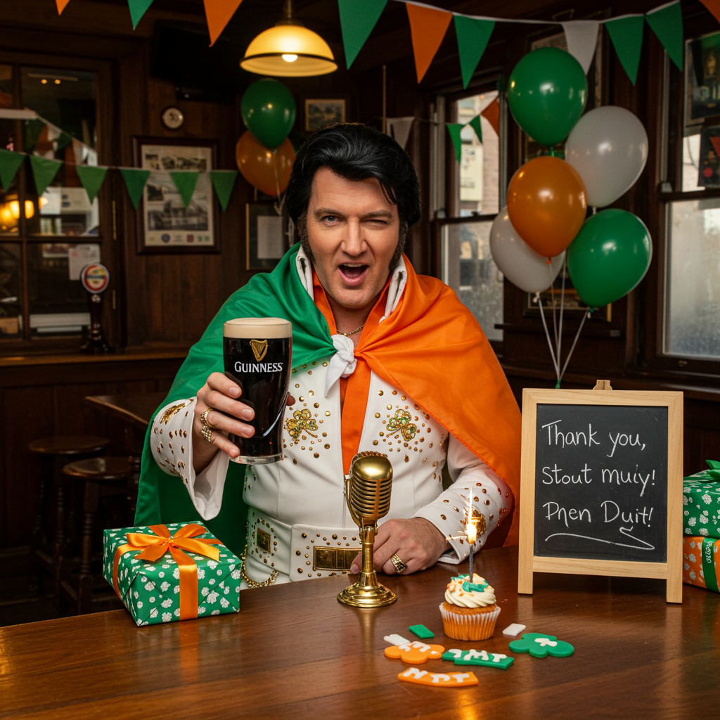 Elvis Presley Birthday Cards - Silly Robot Cards, image size:1024x1024