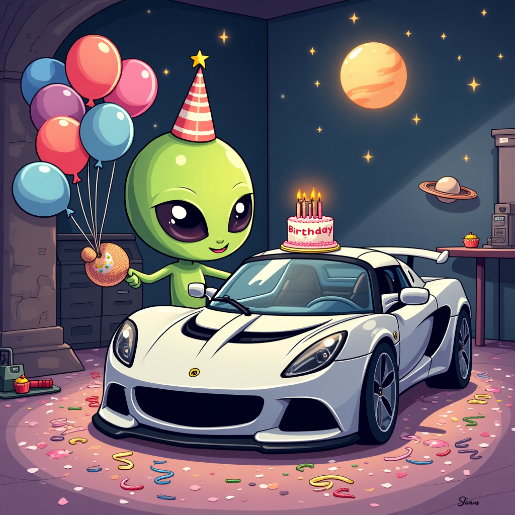 Creative Vehicle Decor Birthday Cards - Silly Robot Cards