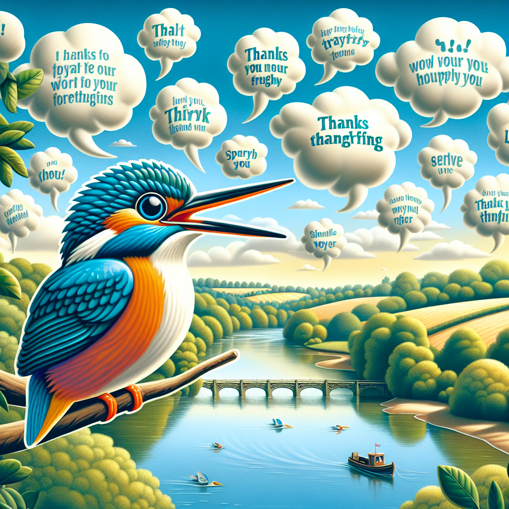 1) Thank-you AI Generated Card - Kingfisher by english river.  (8cbe4)