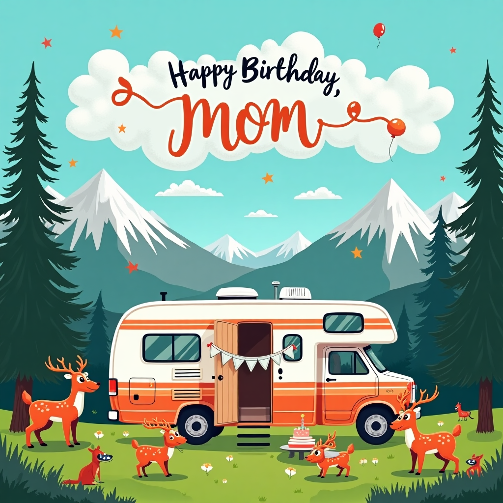 RV Birthday Cards - Silly Robot Cards