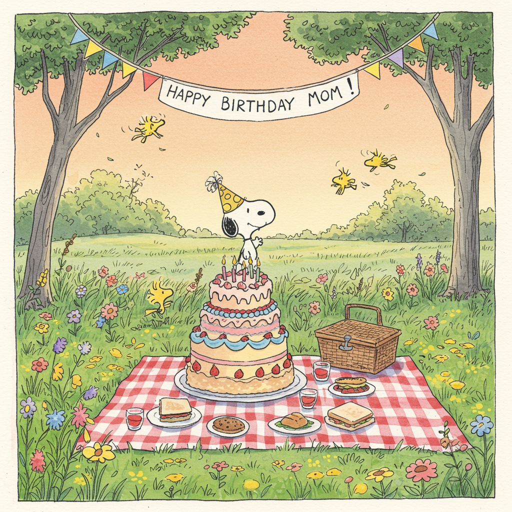 Snoopy Theme Birthday Cards - Silly Robot Cards