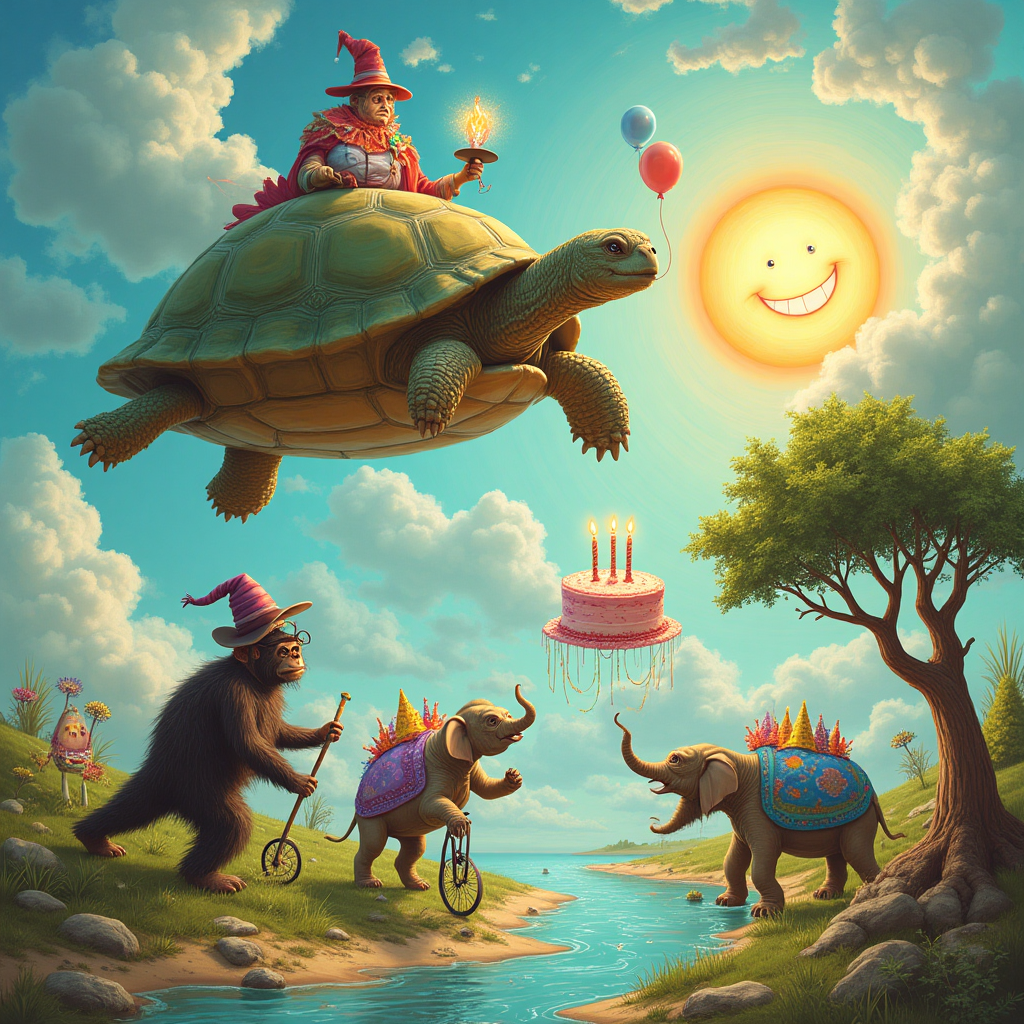 1) Birthday AI Generated Card - Discworld , and (c83a7)