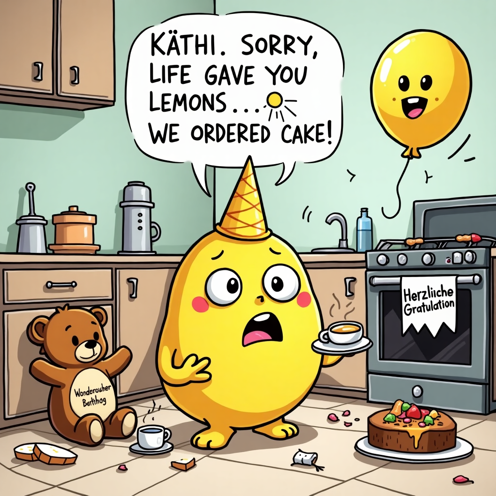 Kitchen Disaster Sympathy Cards - Silly Robot Cards