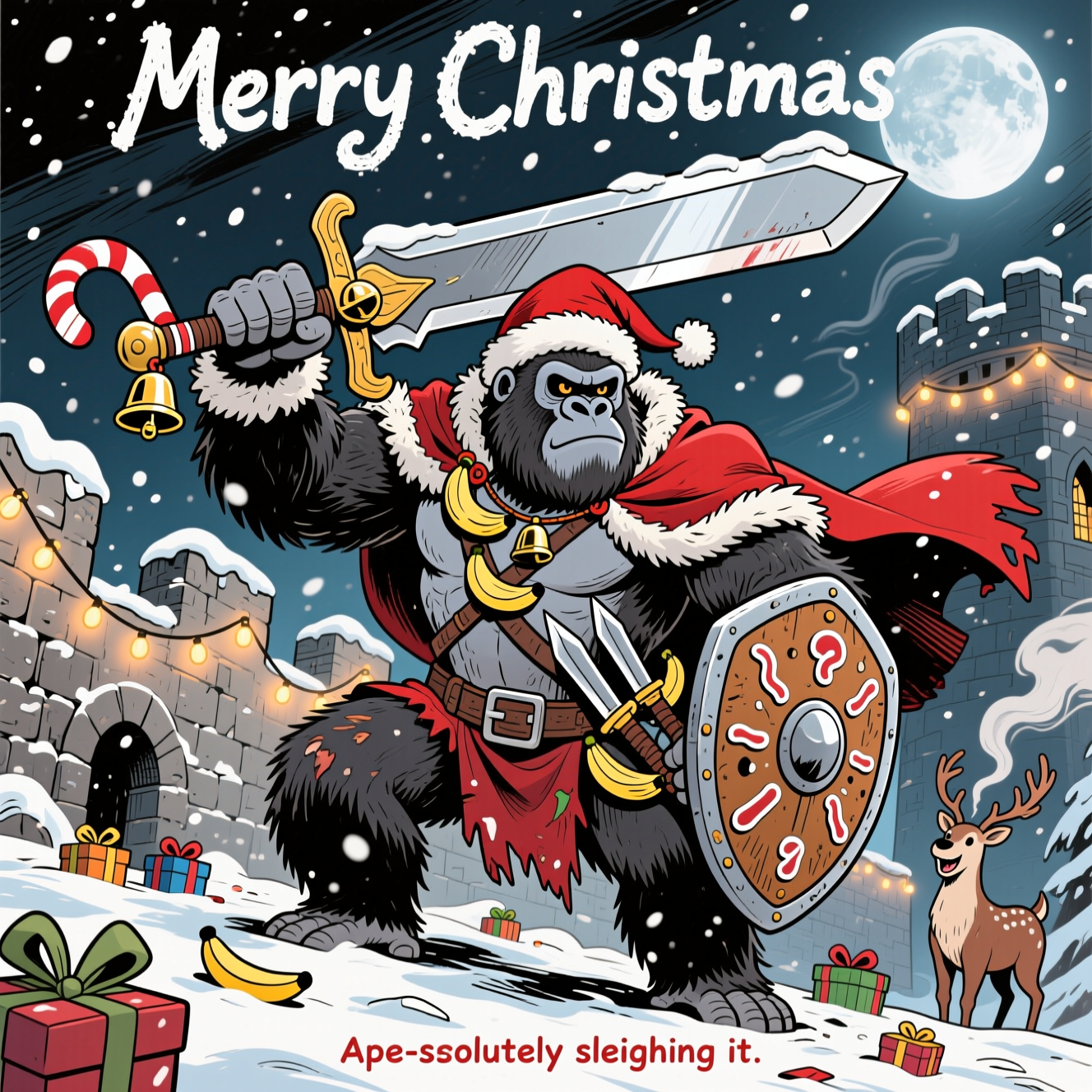 Gorilla Christmas Cards - Silly Robot Cards