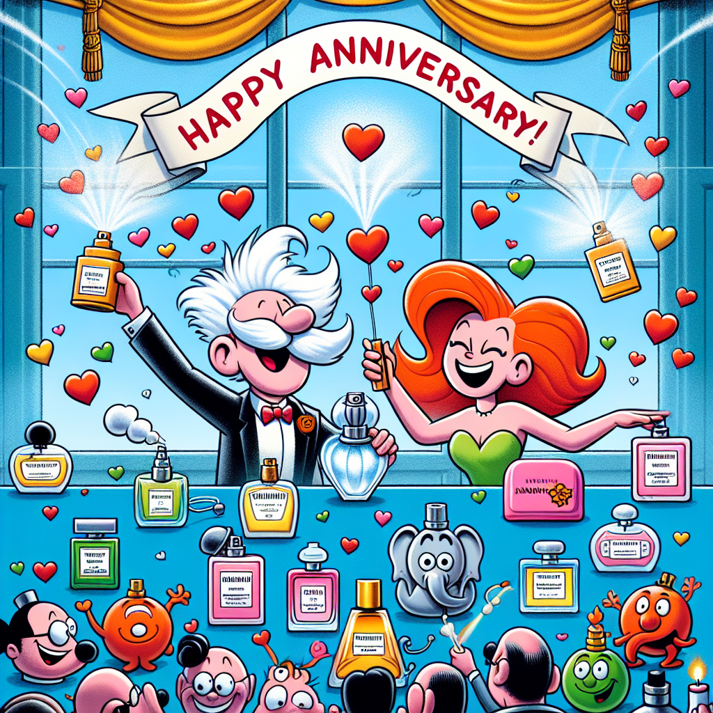 Perfumes Anniversary Cards - Silly Robot Cards