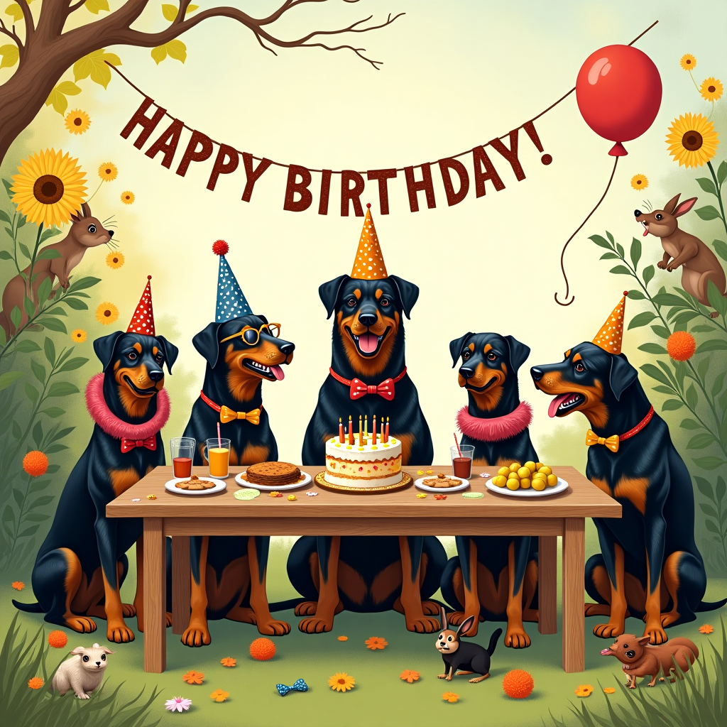 Celebrate Your Rottweiler's Birthday with Unique Birthday Cards ...