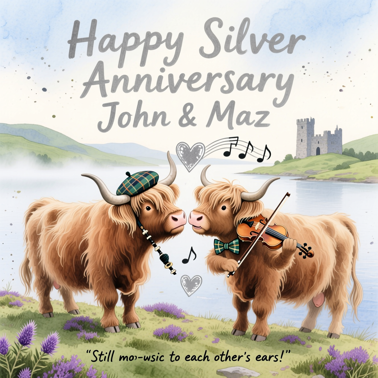Silver Anniversary Anniversary Cards - Silly Robot Cards