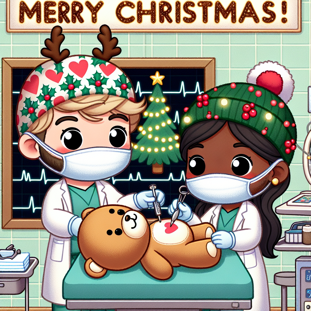 Operating Room Christmas Cards | Silly Robot Cards