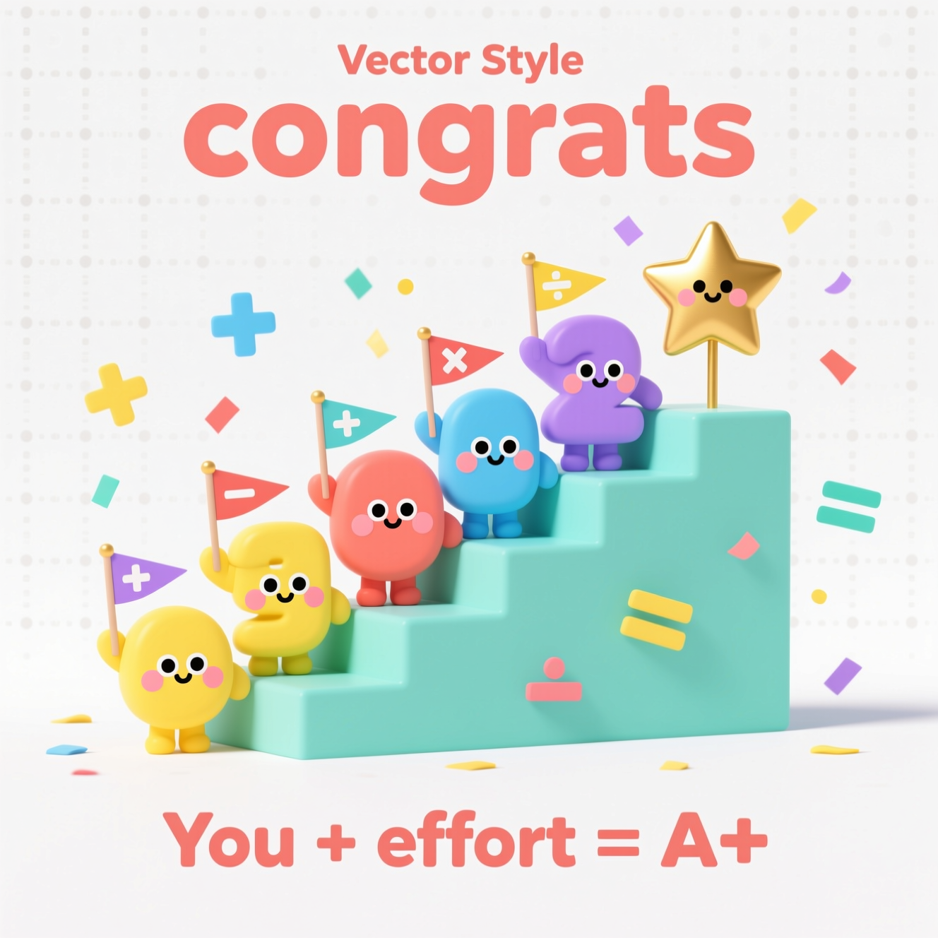 Math Learning Congratulations Cards - Silly Robot Cards