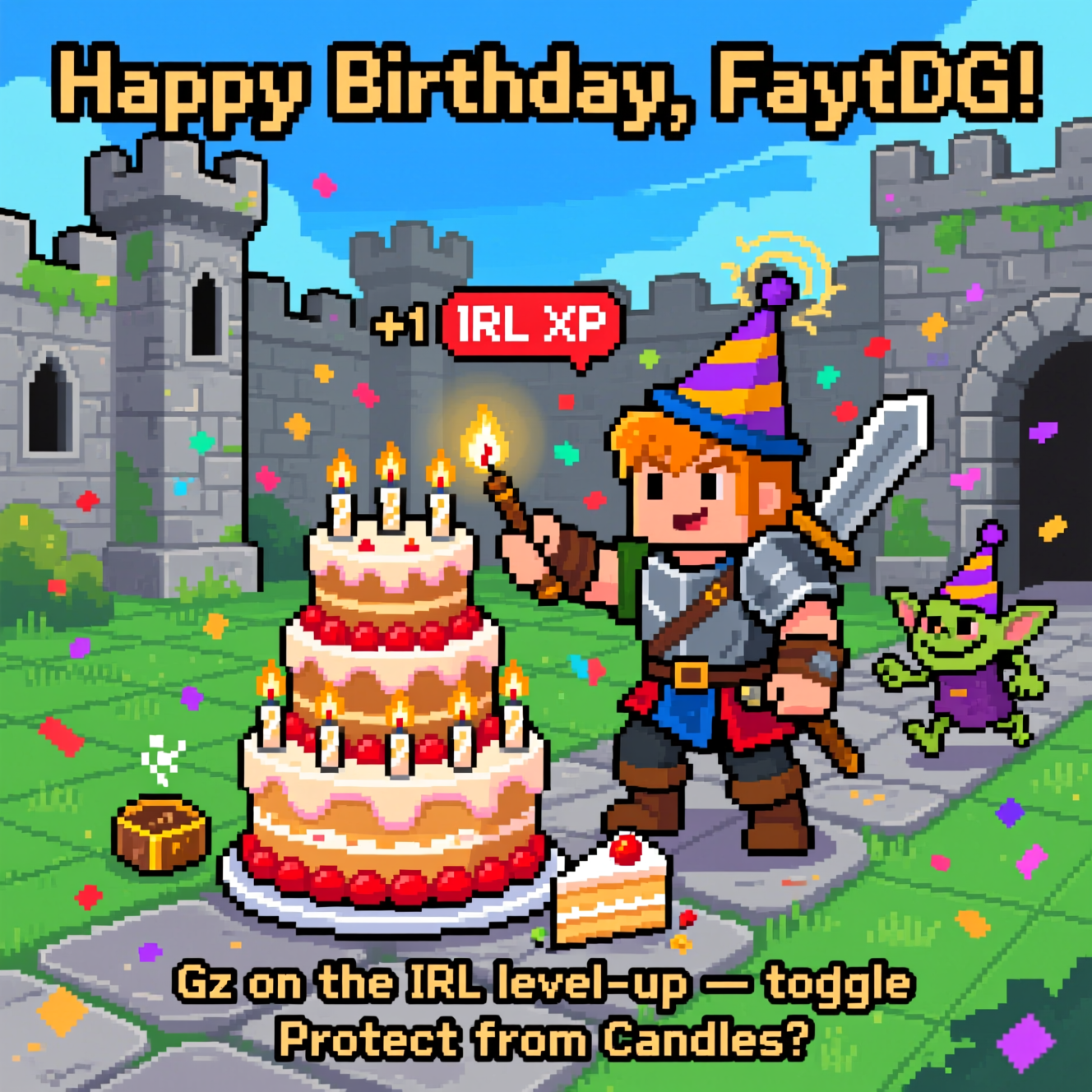 1) Birthday AI Generated Card - Old school runescape, and (e4381)