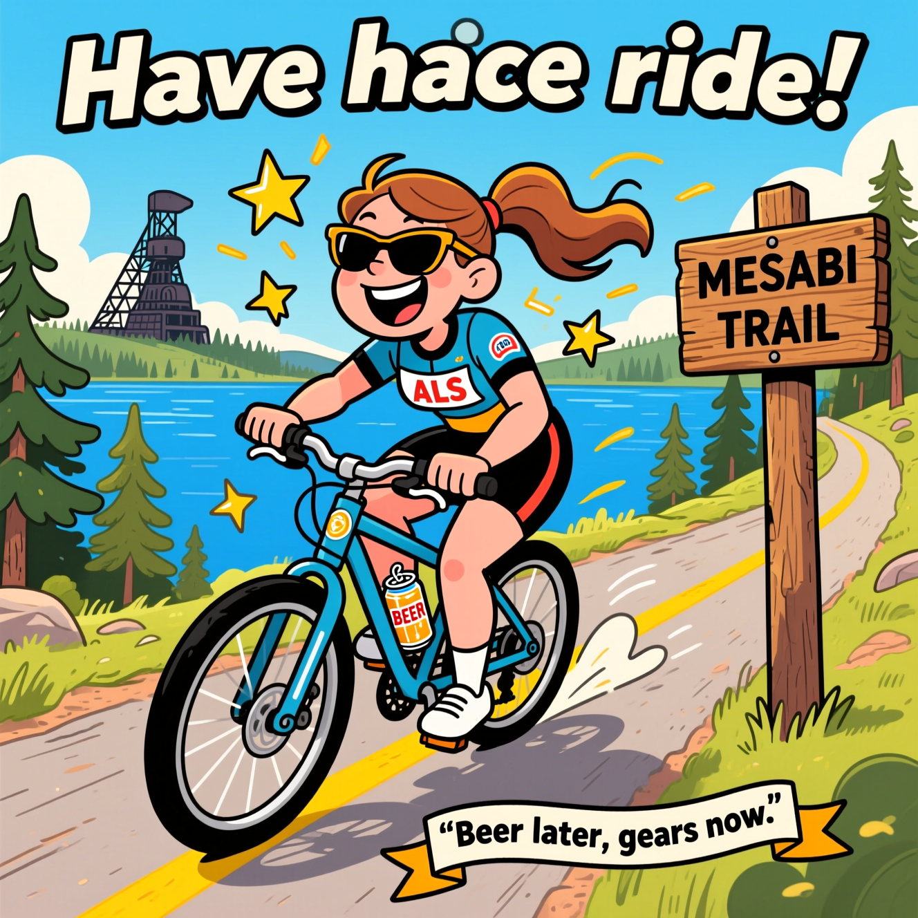 Bike Riding Congratulations Cards - Silly Robot Cards