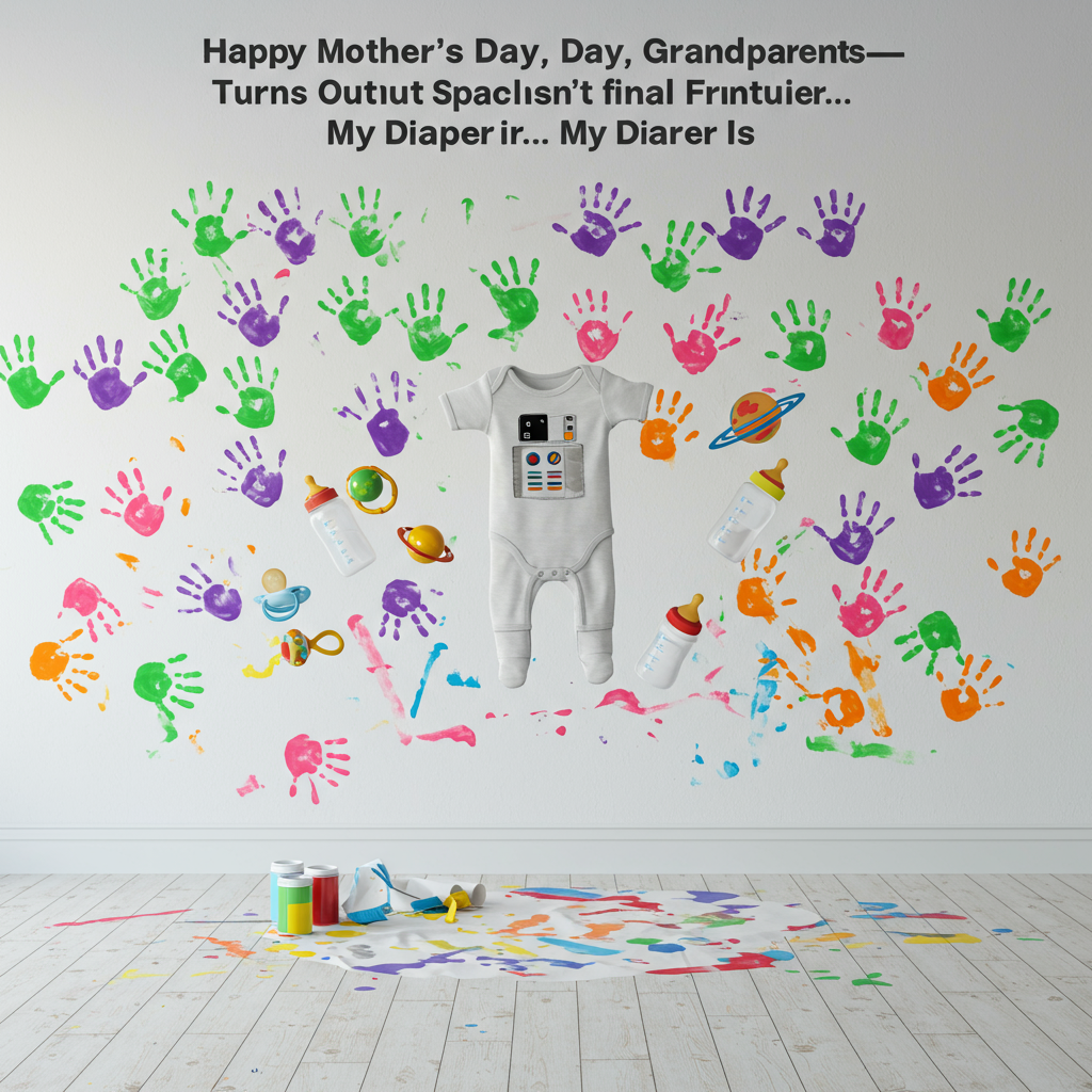 Handprint space for baby Mothers-day Card