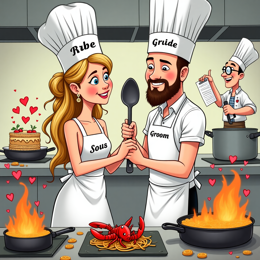 Food & Cooking Themes Wedding Cards - Silly Robot Cards