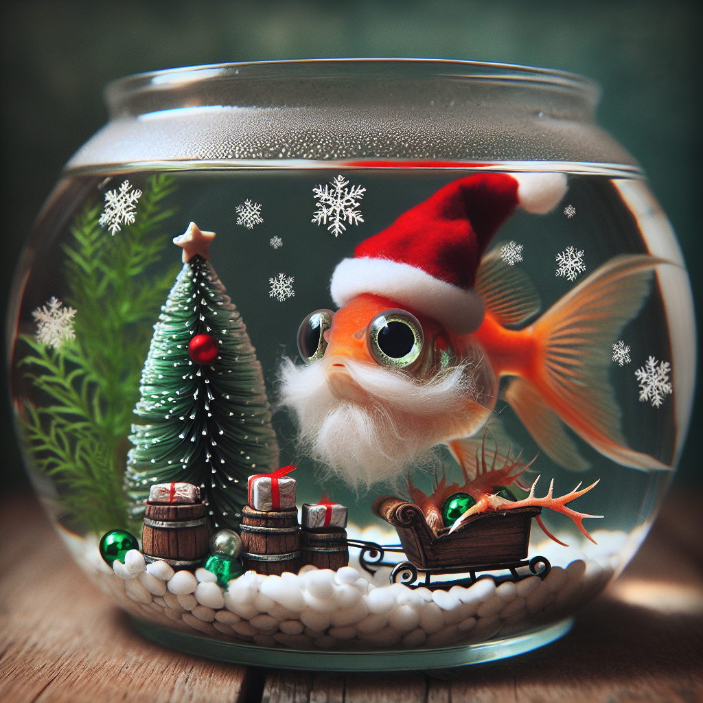 A Fish Christmas Cards - Silly Robot Cards