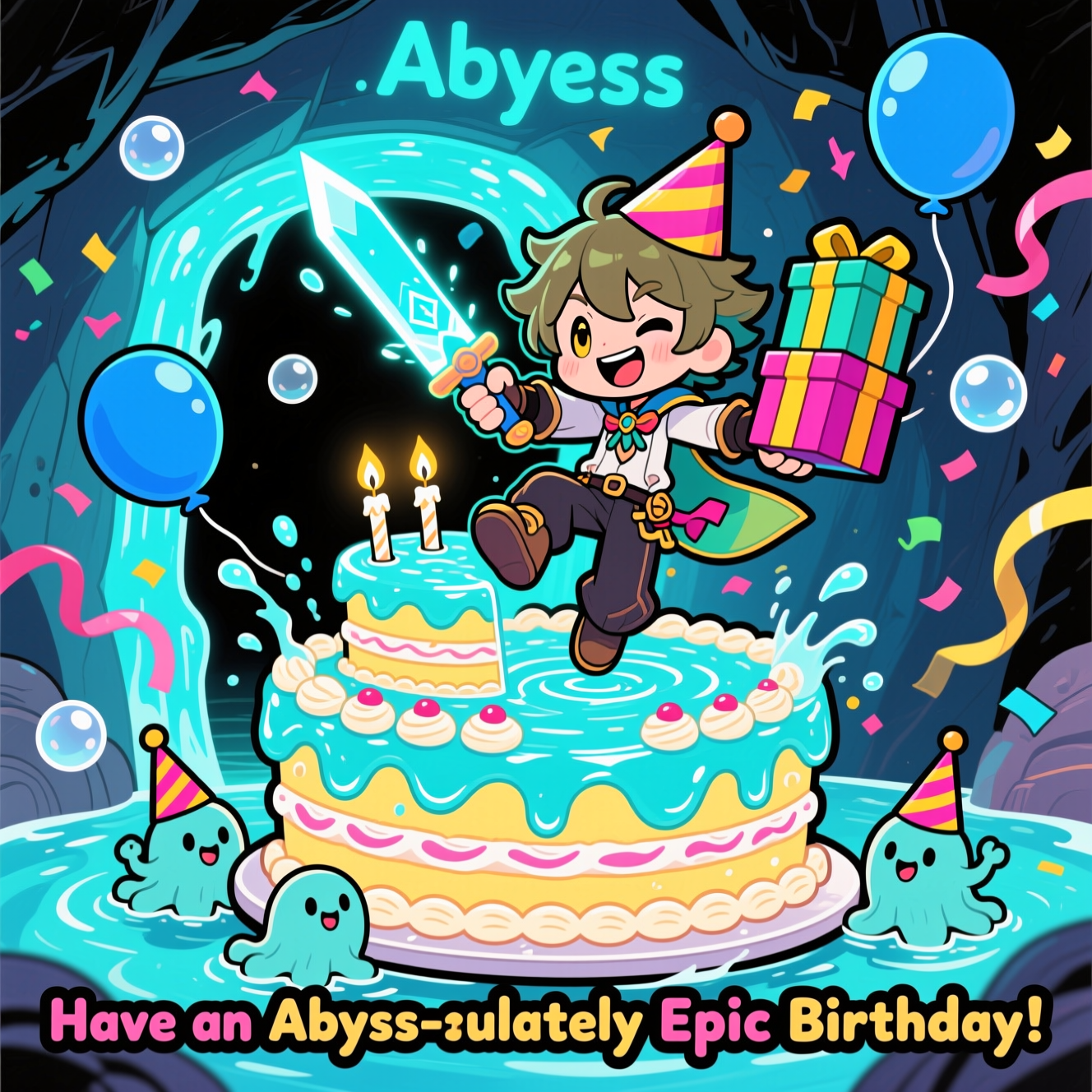 Hydro Elements Birthday Cards - Silly Robot Cards