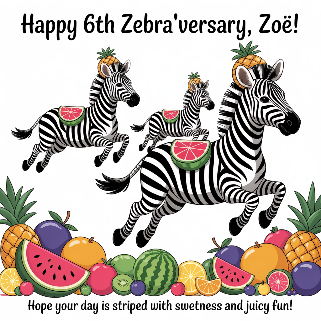 Zebra Birthday Cards | Silly Robot Cards
