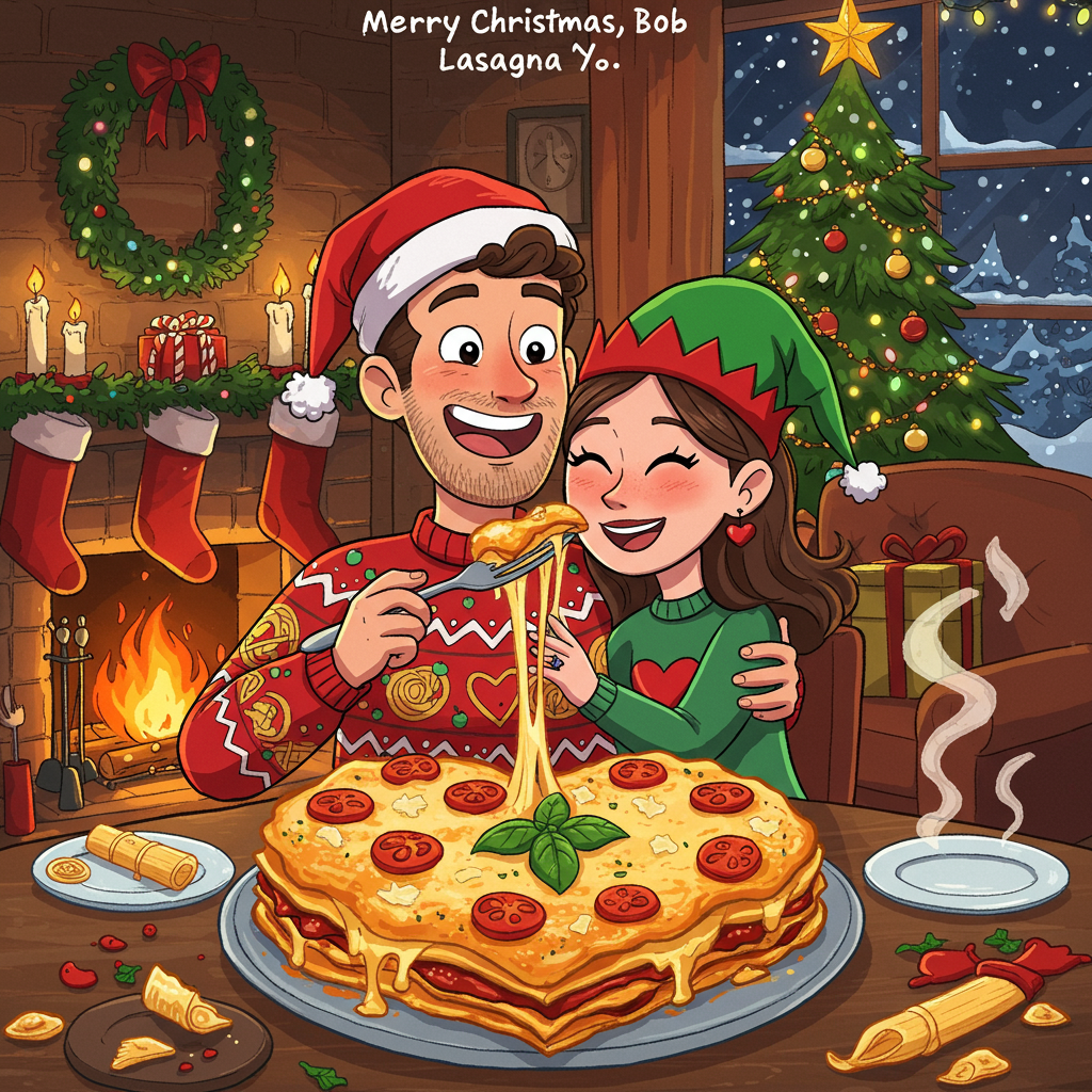 Cozy Holiday Atmosphere Christmas Cards - Silly Robot Cards