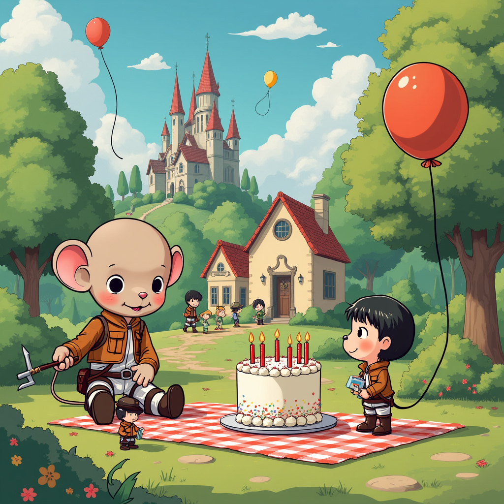 2) Birthday AI Generated Card - Attack on Titan (b2e75)