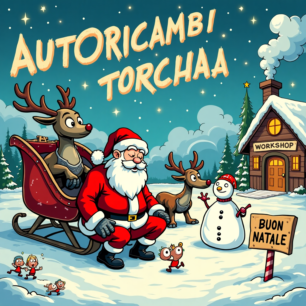 Mechanical Santa Christmas Cards - Silly Robot Cards