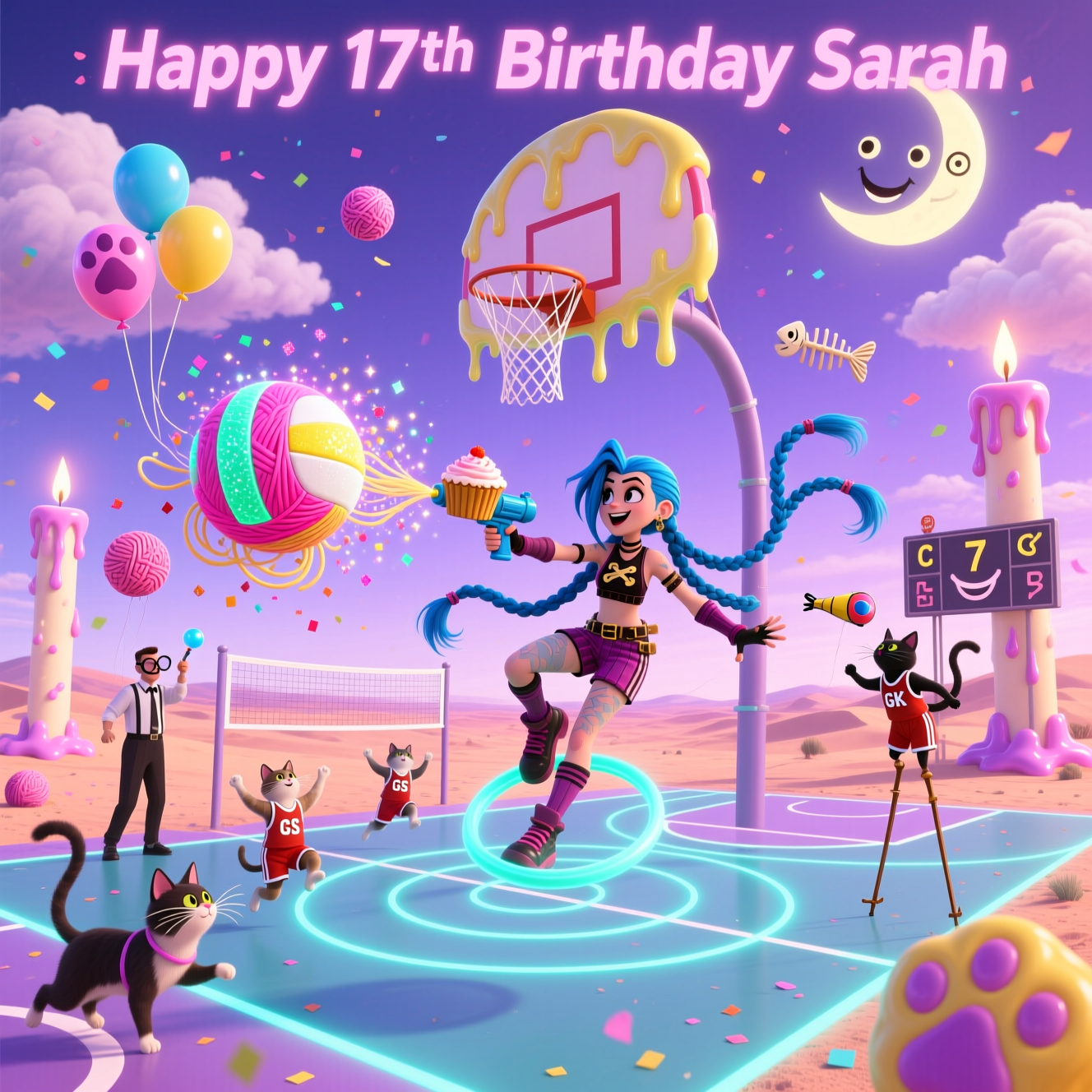Jinx from Arcane Birthday Cards - Silly Robot Cards