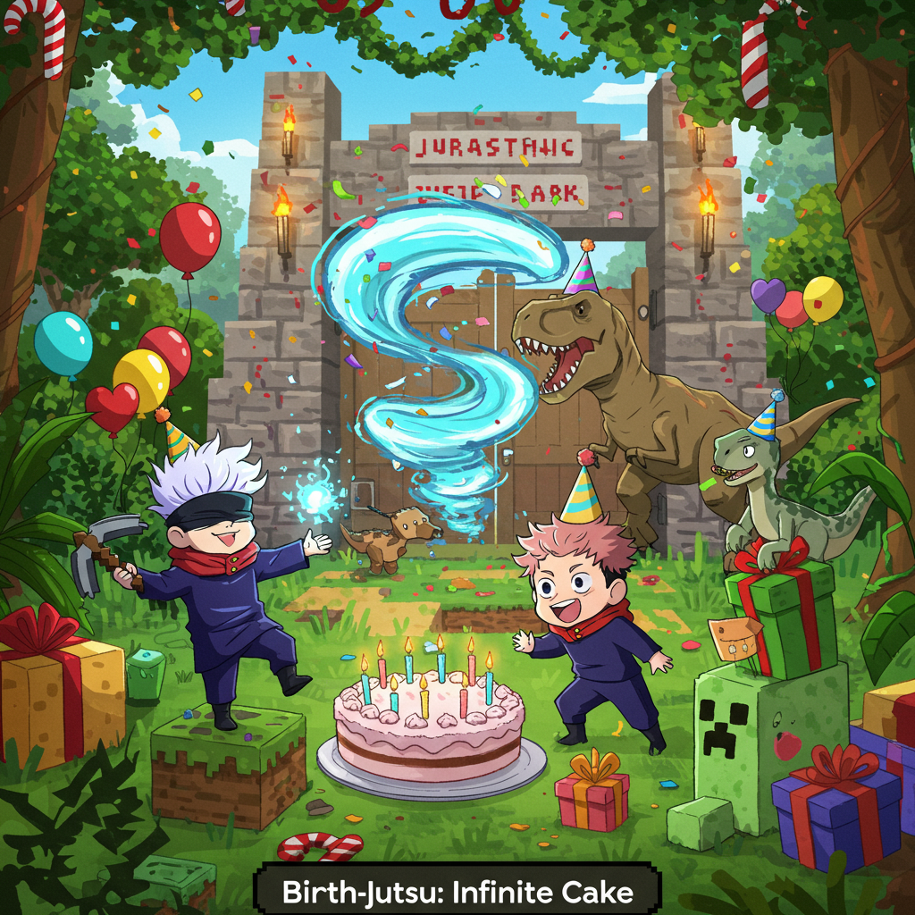 Jujutsu Kaisen Birthday Cards - Silly Robot Cards