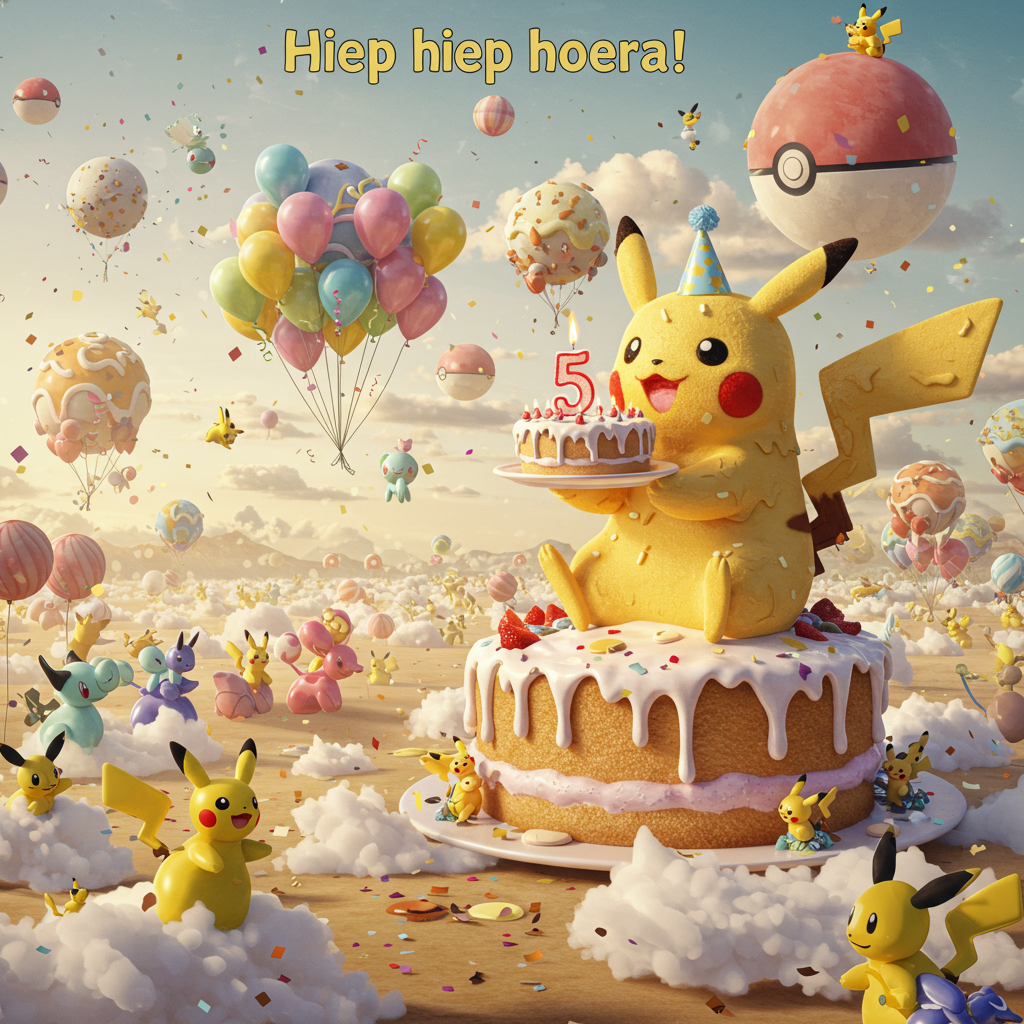 Pikachu Birthday Cards - Silly Robot Cards
